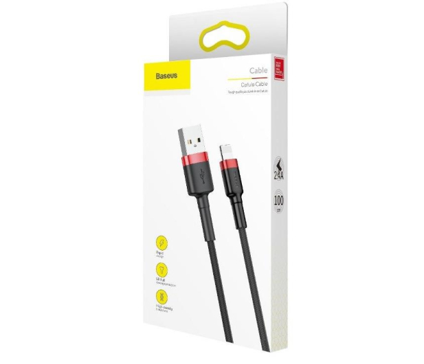 BASEUS USB-Lightning Cafule 1m czarno-czerwony CALKLF-B19 - 1094247 - zdjęcie 6